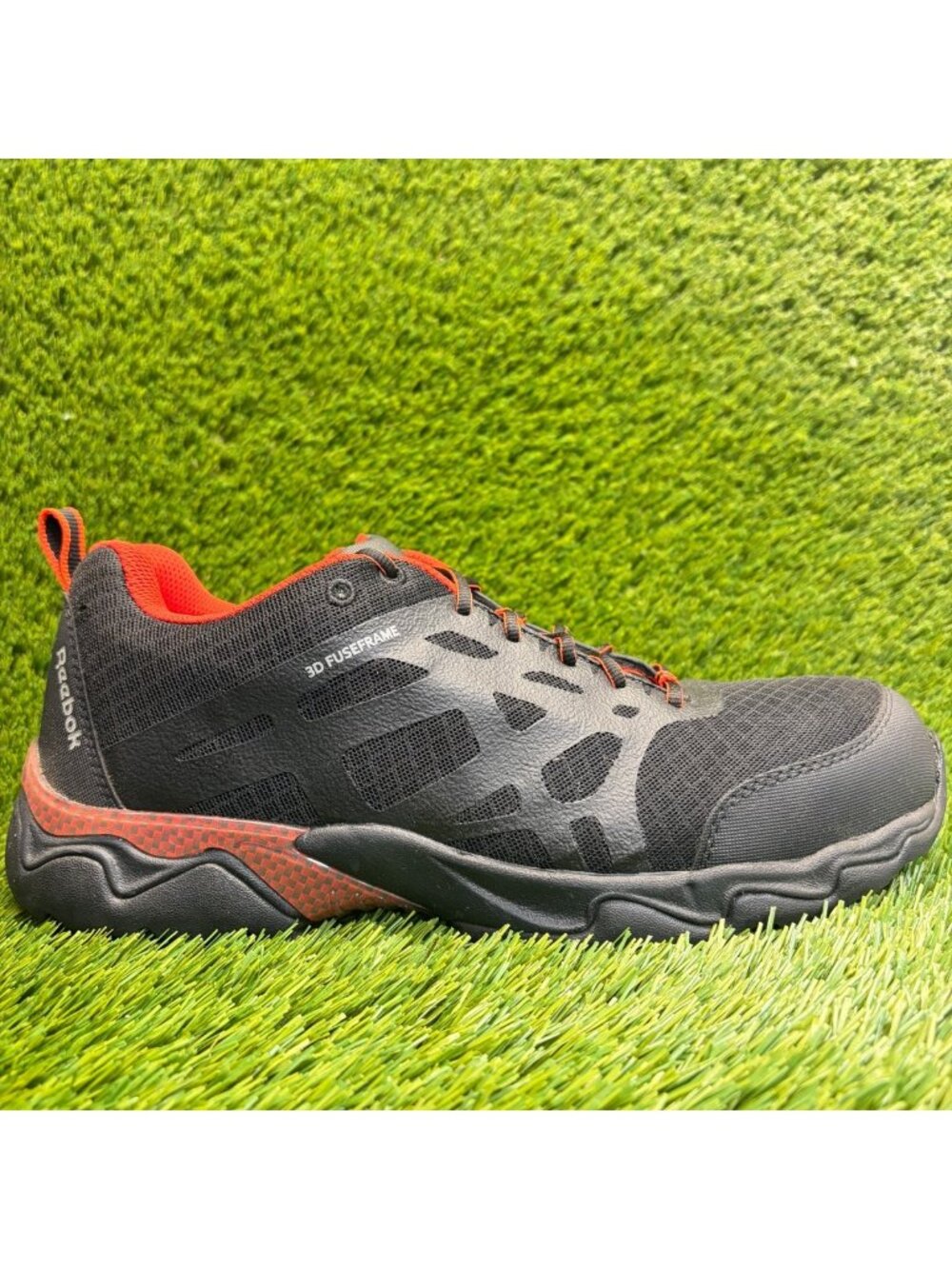 Reebok Beamer Mens Size 12E Black Orange Composite Toe Safety Working Shoes
